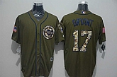 Chicago Cubs #17 Kris Bryant Green Salute to Service Stitched Baseball Jersey,baseball caps,new era cap wholesale,wholesale hats